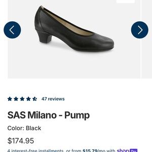SAS Black Heels Classic Pump